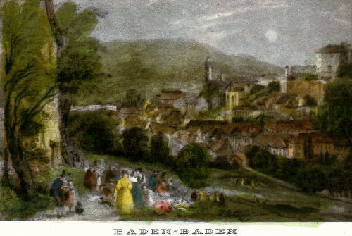 Baden-Baden, Stadtansicht um 1860