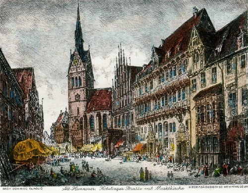Hannover, Köbelinger Strasse mit Marktkirche