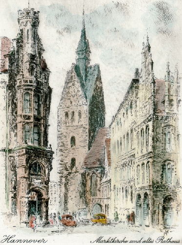 Hannover, Marktkirche mit altem Rathaus