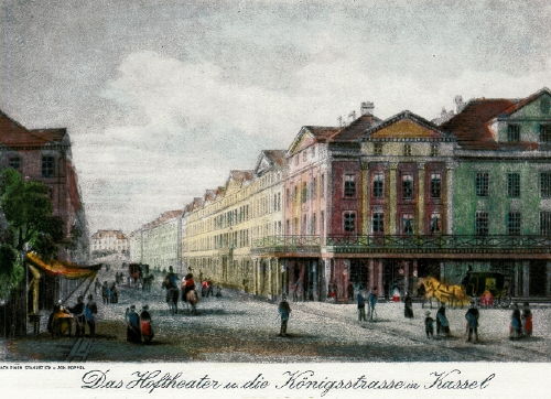 Kassel, Königsstrasse mit Hoftheater